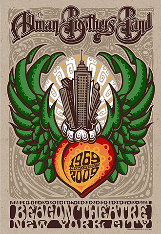Allman Brothers Band 40th anniversary poster