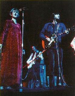 Bonnie in her red velvet dress at the Albert Hall